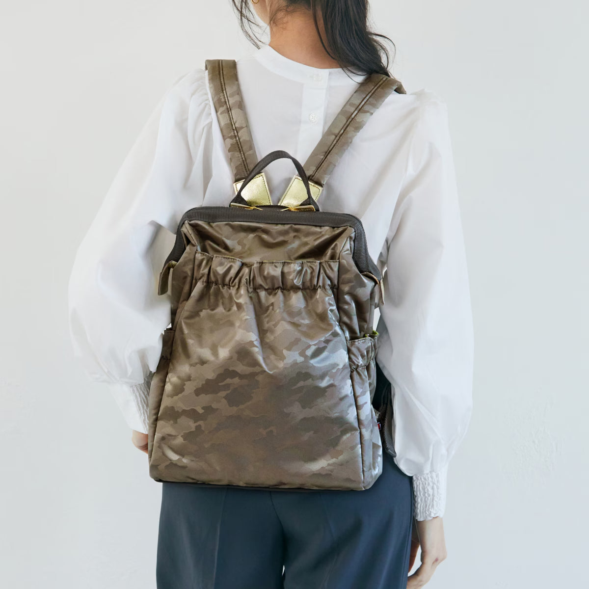 Camouflage - Large Clasp Opening Backpack - KG2GM-704