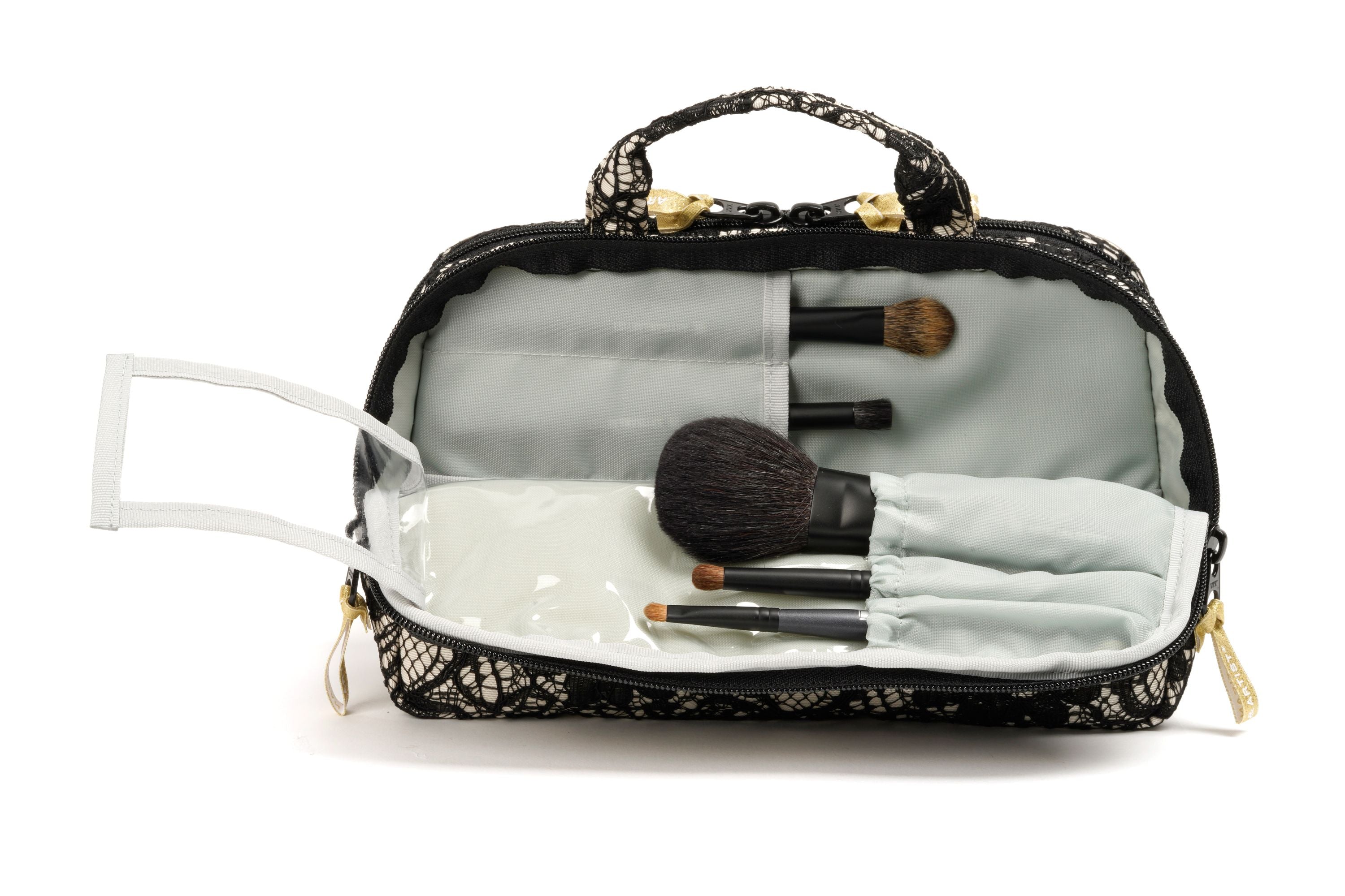Classic Monotone - Large Slope Shape Makeup Bag - CM120