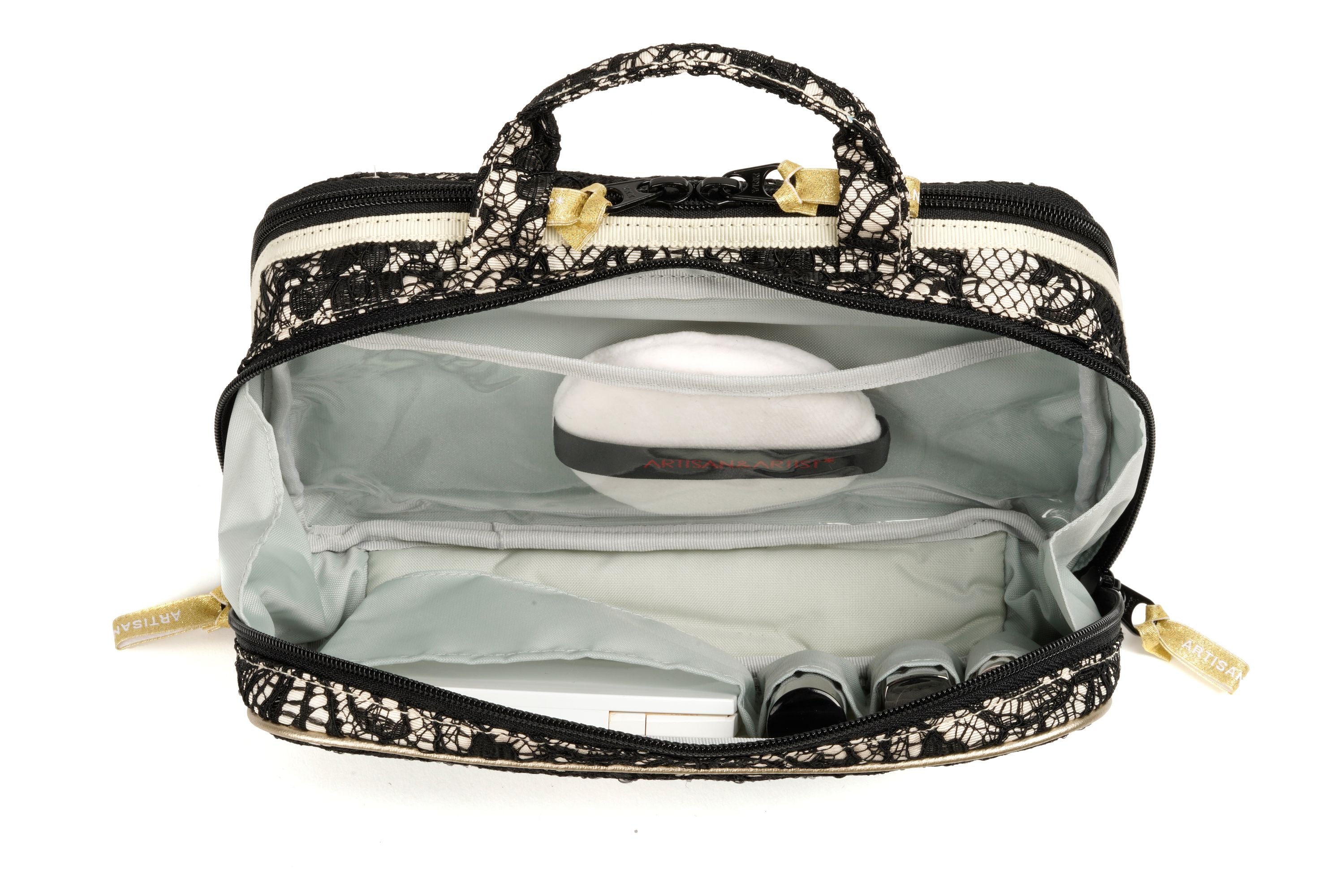 Classic Monotone - Large Slope Shape Makeup Bag - CM120