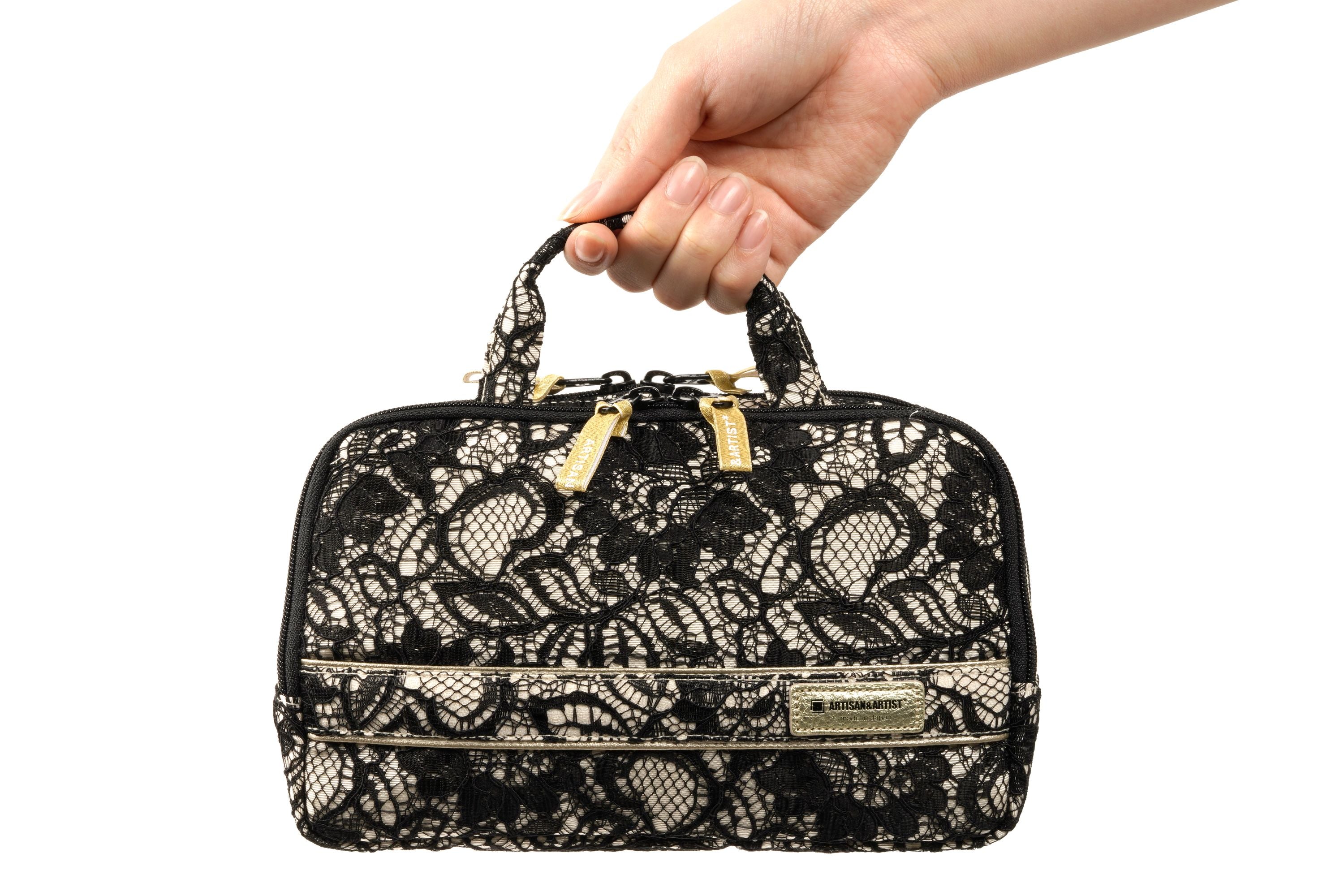 Classic Monotone - Large Slope Shape Makeup Bag - CM120
