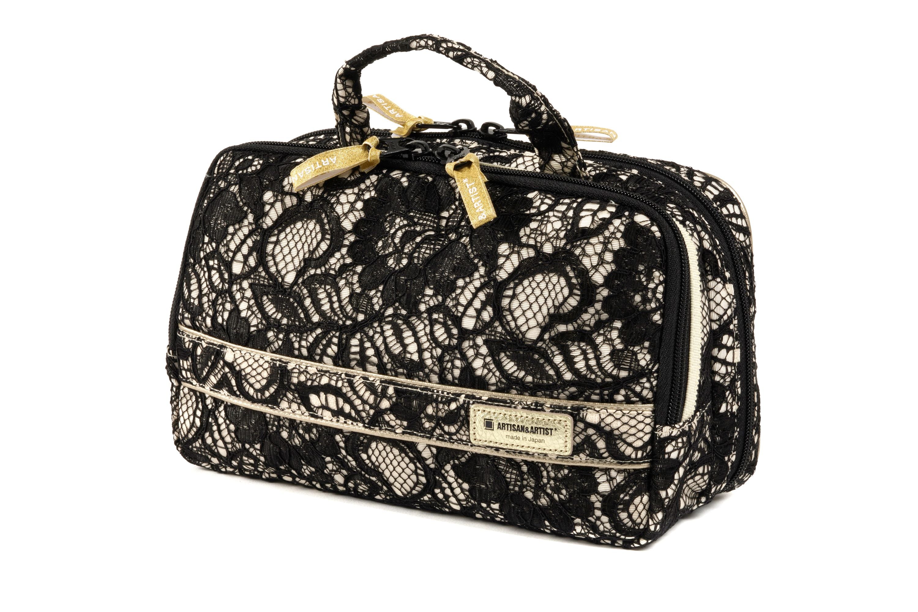 Classic Monotone - Large Slope Shape Makeup Bag - CM120