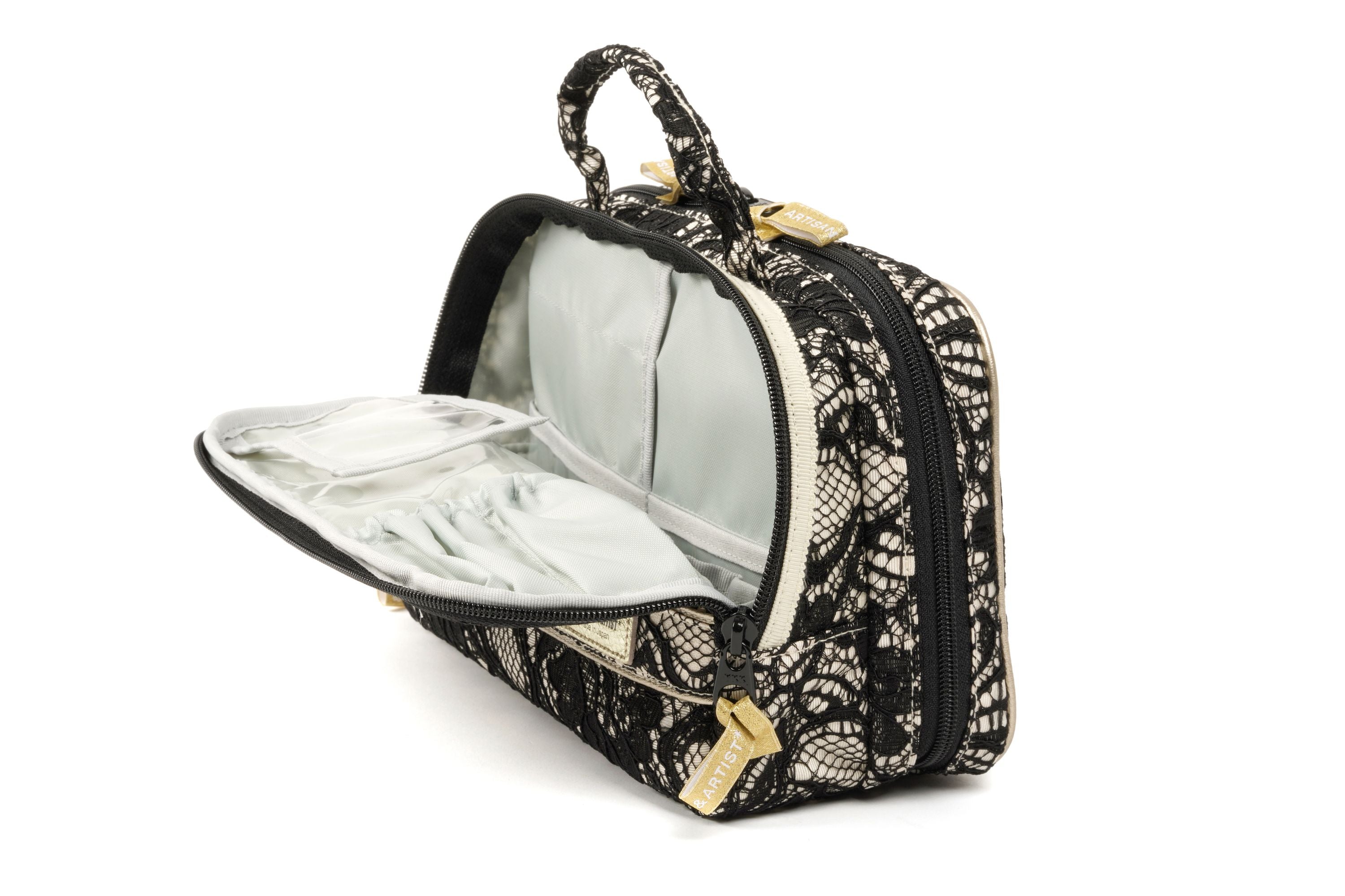Classic Monotone - Large Slope Shape Makeup Bag - CM120