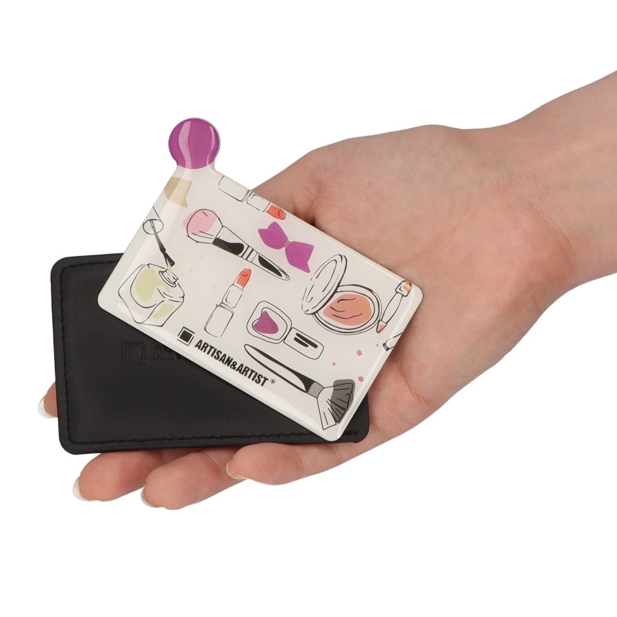 Original Metal Mirror with Case – Cosmetic Design - 5WS-CMC007