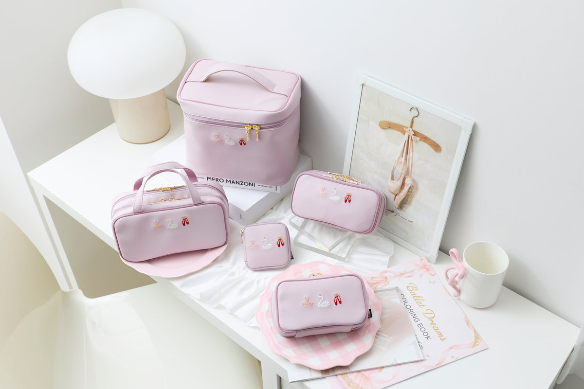 Embroidery Ballet - Large Vanity Makeup Bag - 6OP-EB23