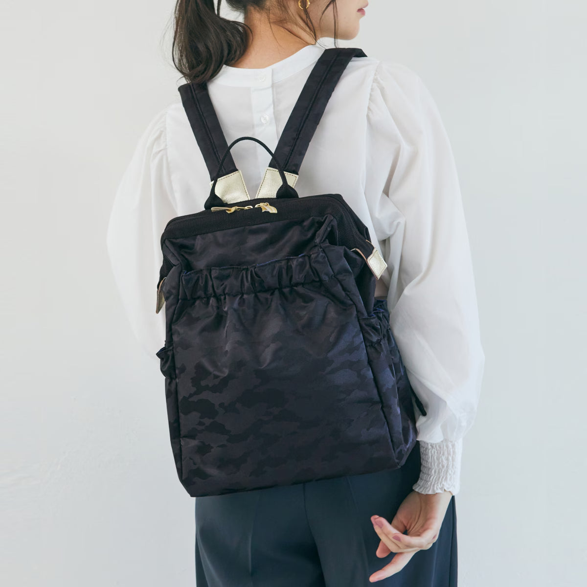 Camouflage - Large Clasp Opening Backpack - KG2GM-704