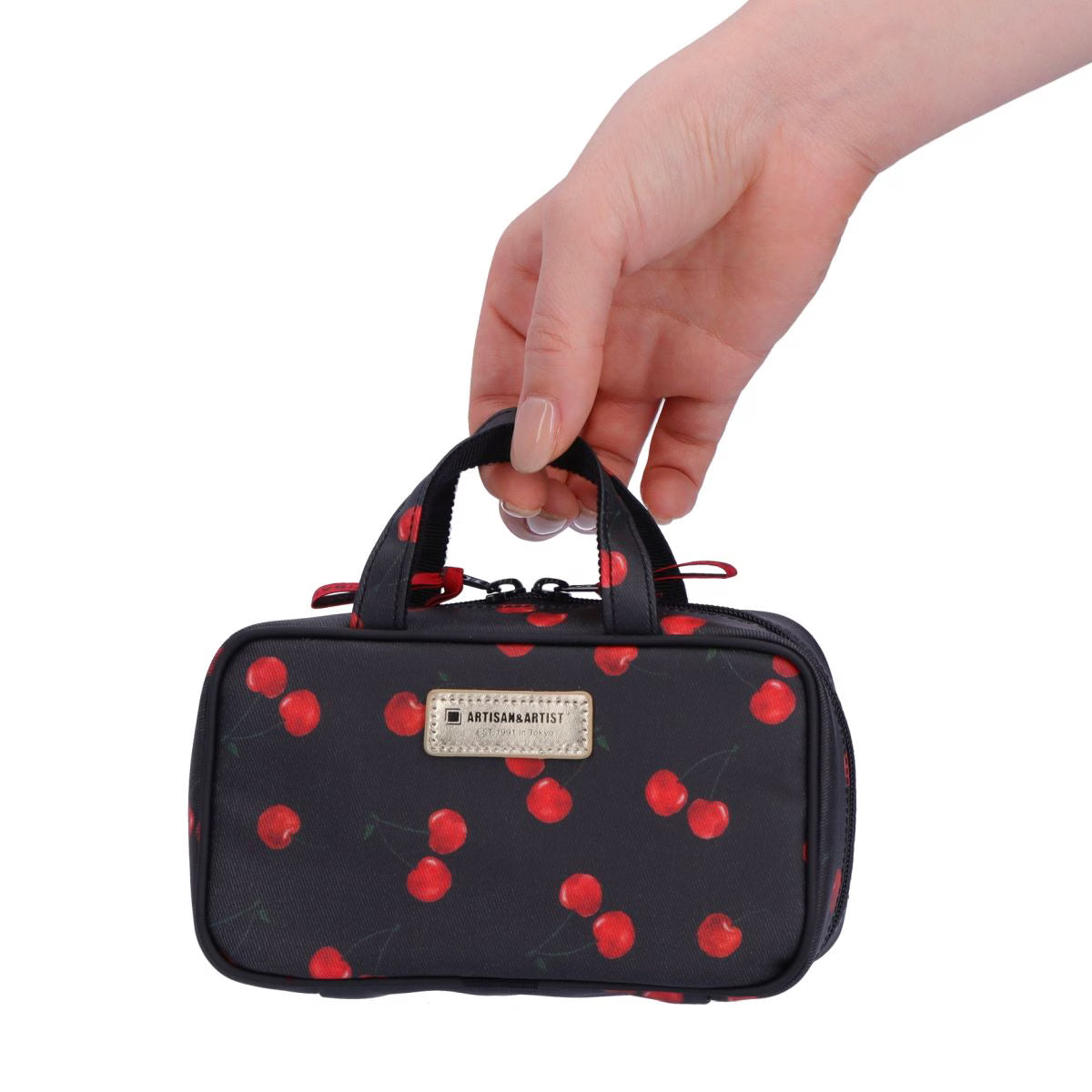 Cherry Up! - Compact Pouch with Handle - 6OP-HE013S