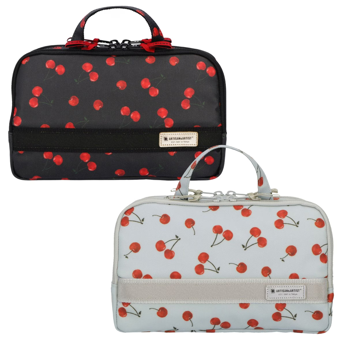 Cherry Up! - Large Slope Shape Makeup Bag -  6WP-HE120
