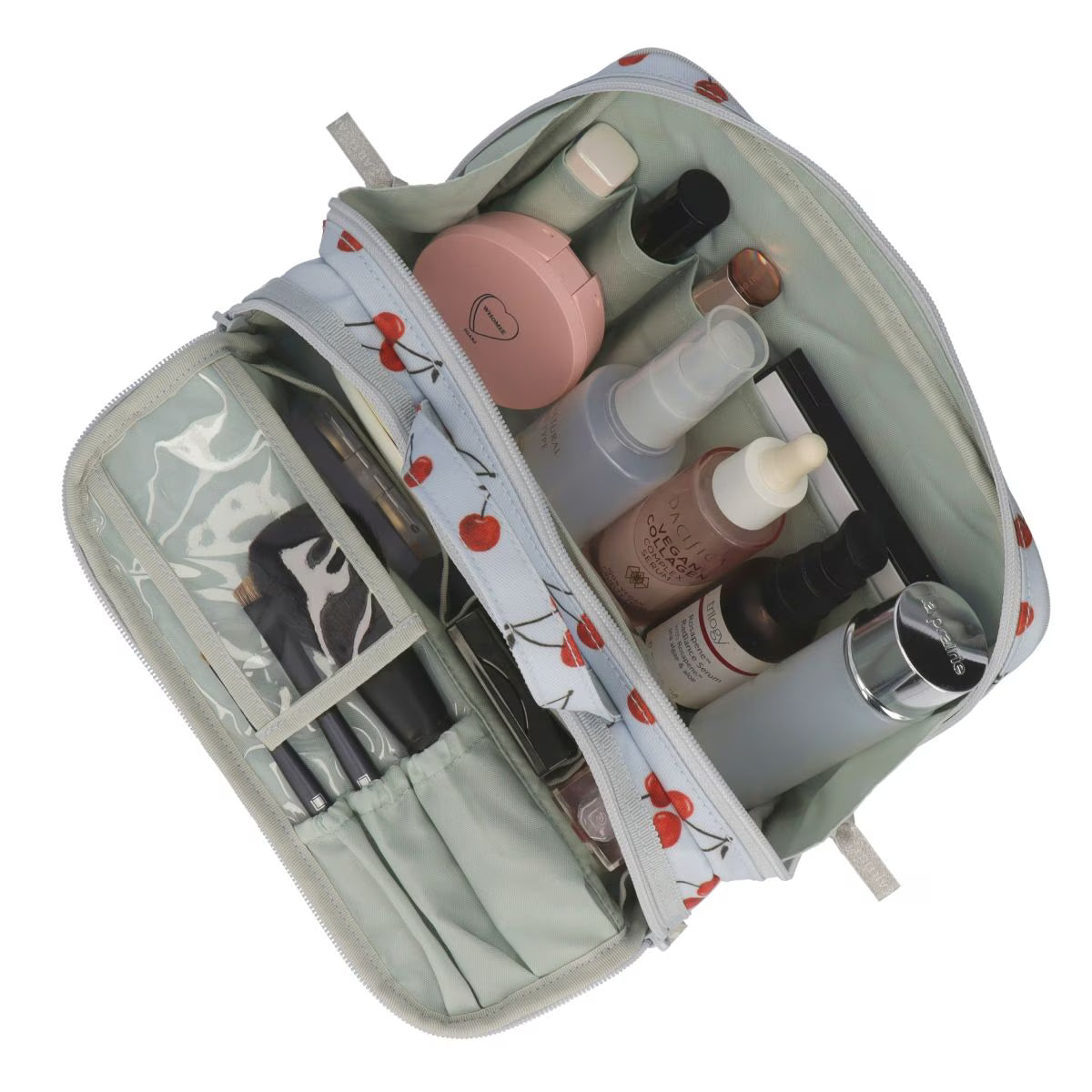 Cherry Up! - Large Slope Shape Makeup Bag -  6WP-HE120