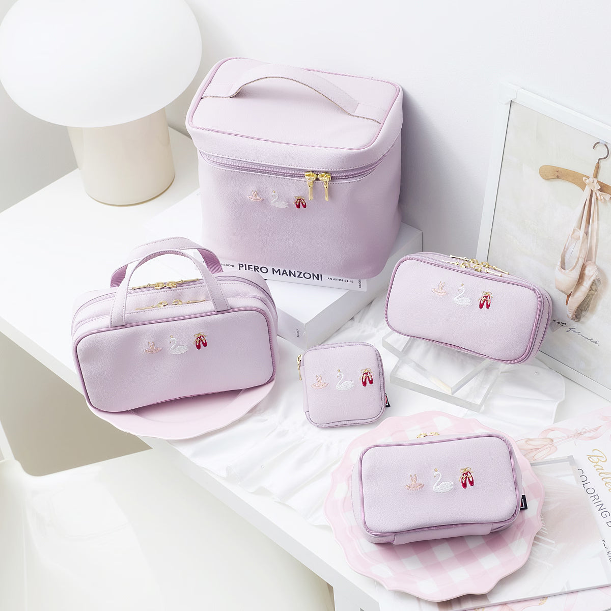 Embroidery Ballet -  Makeup Bag  (designed to fit an eyelash curler) - 6OP-EB22