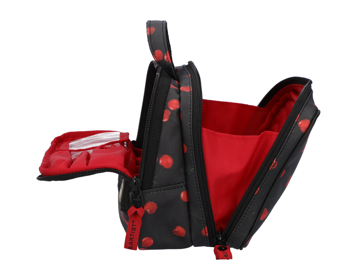 Cherry Up! - Large Slope Shape Makeup Bag -  6WP-HE120