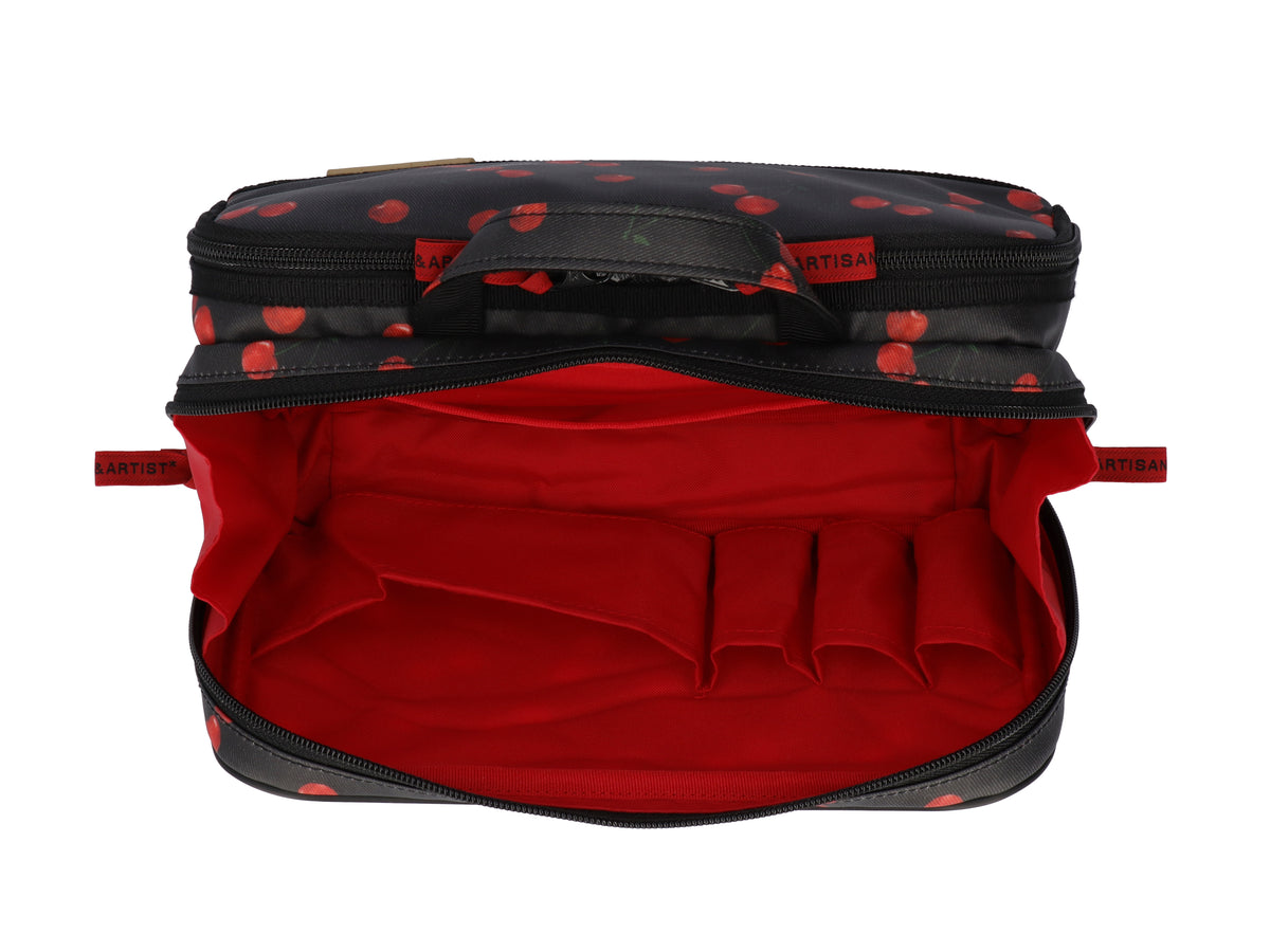 Cherry Up! - Large Slope Shape Makeup Bag -  6WP-HE120