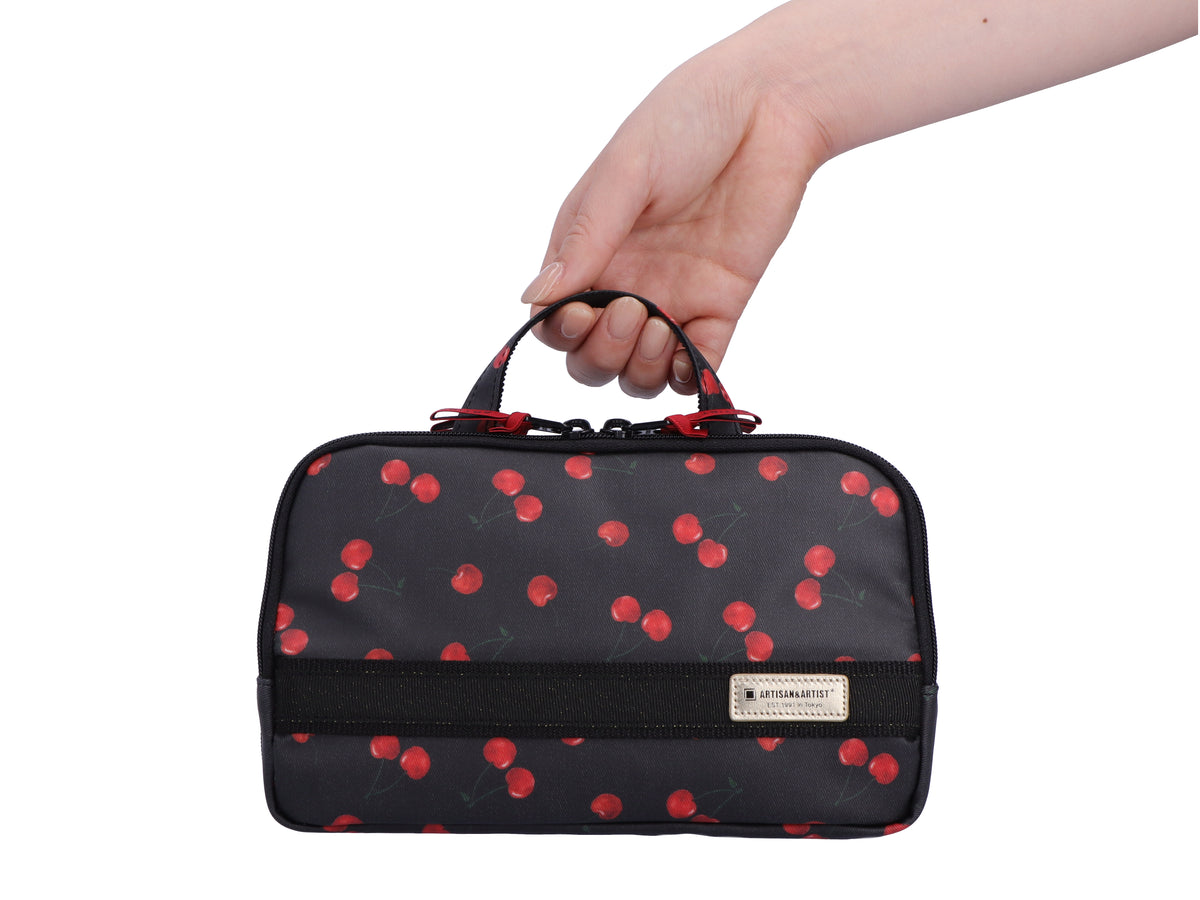 Cherry Up! - Large Slope Shape Makeup Bag -  6WP-HE120