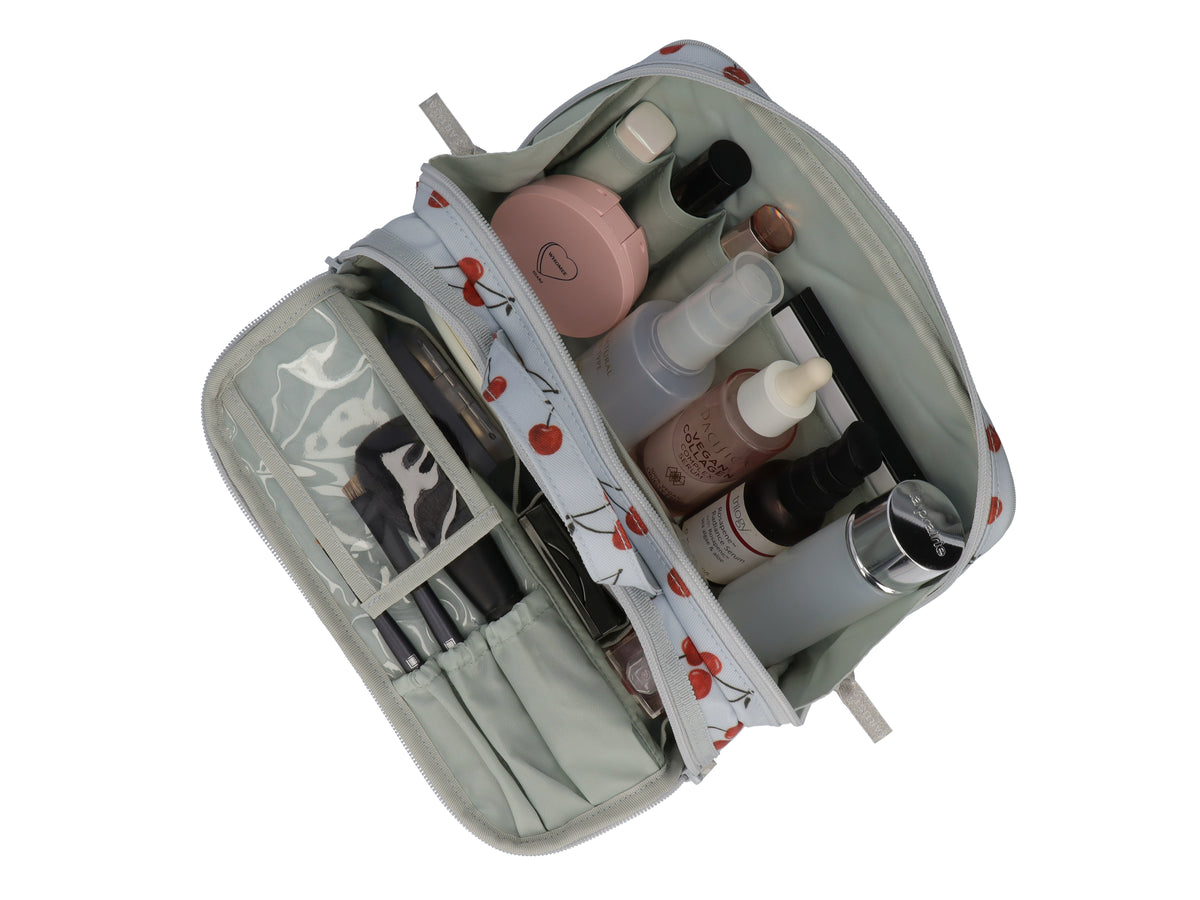 Cherry Up! - Large Slope Shape Makeup Bag -  6WP-HE120