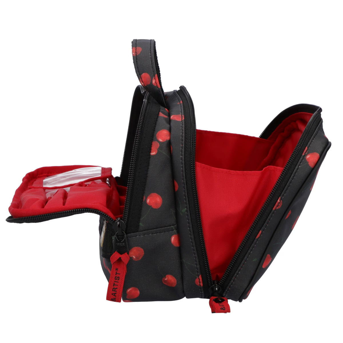Cherry Up! - Large Slope Shape Makeup Bag -  6WP-HE120