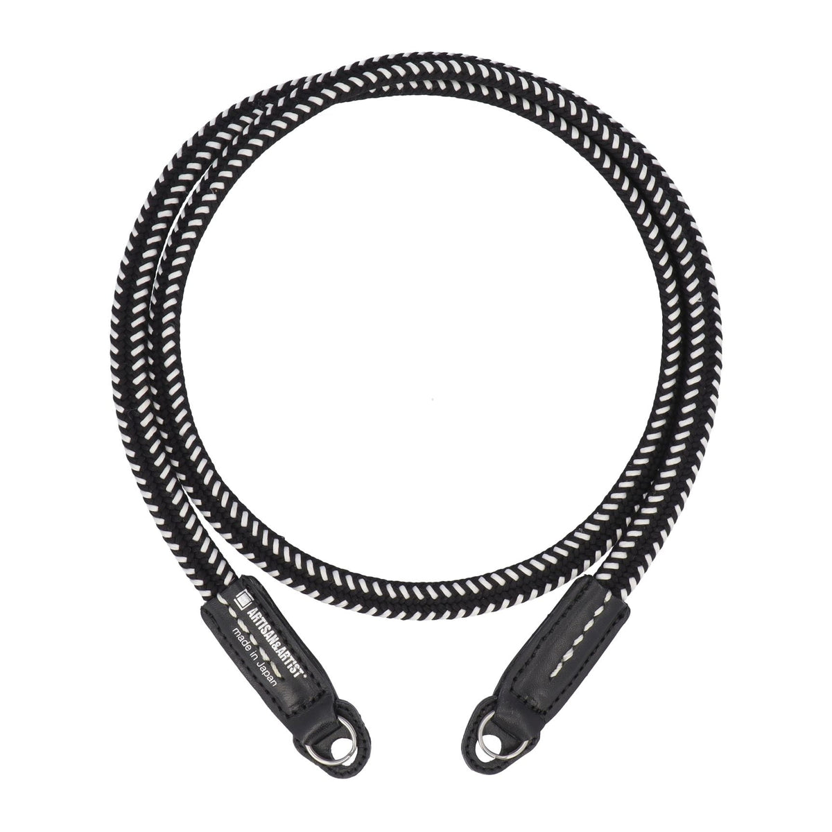Artisan & Artist ACAM-AS310B Alan Schaller Edition Silk Cord Camera Strap - Black & White Kumihimo
