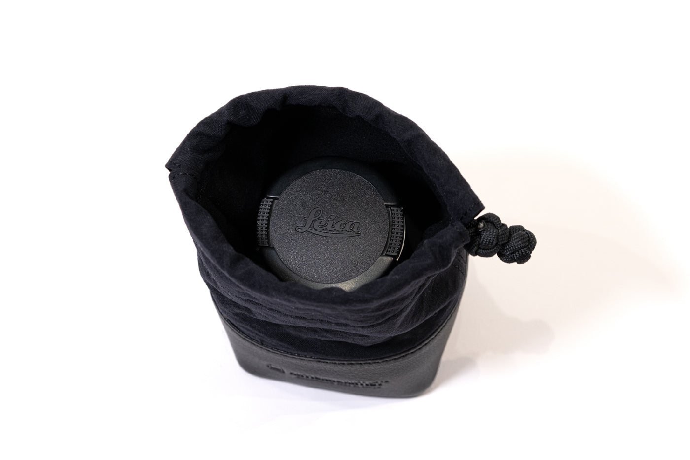 ACAM-LP120 Fabric and Leather Lens Pouch (S)