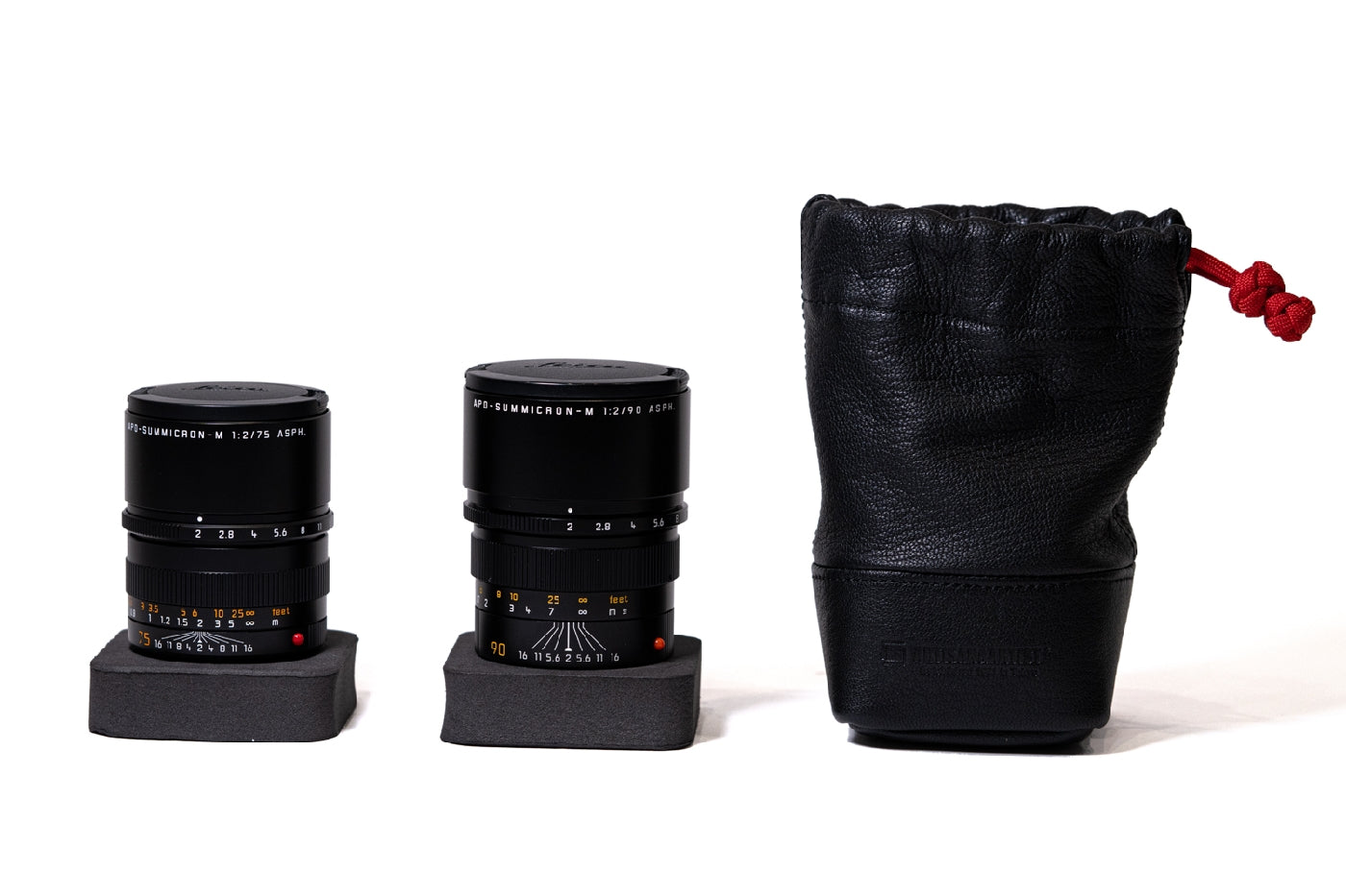 ACAM-LPL140 Full Leather Lens Pouch (M)
