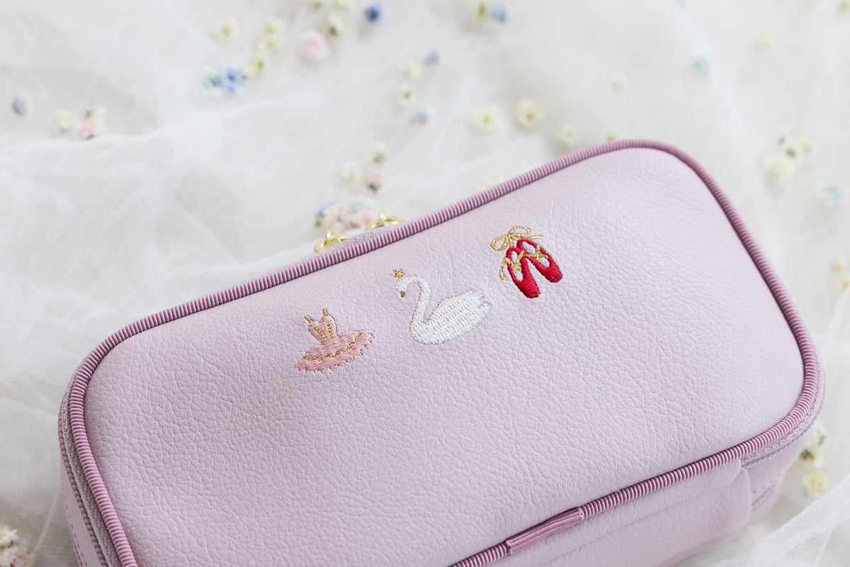 Embroidery Ballet -  Makeup Bag  (designed to fit an eyelash curler) - 6OP-EB22