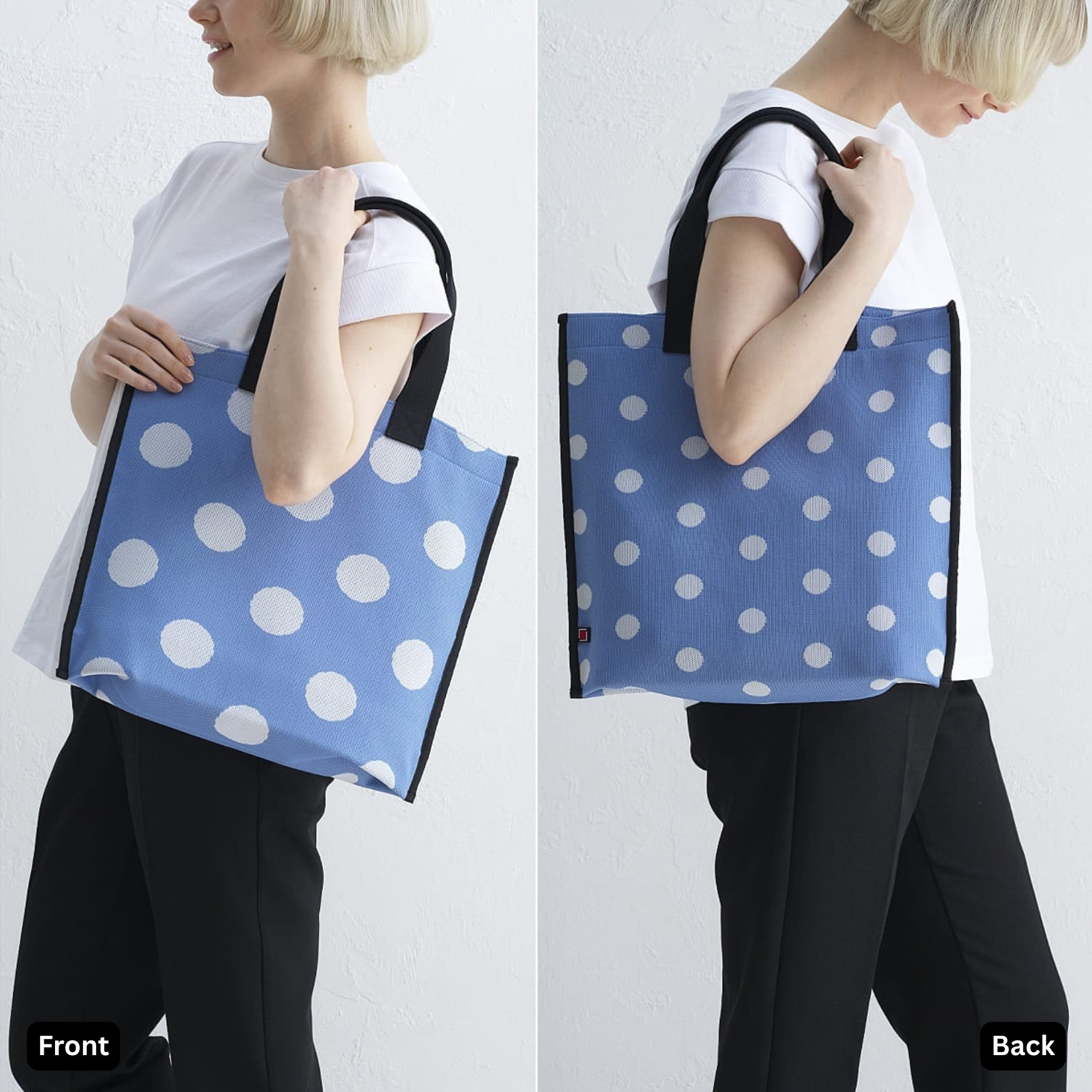 Journal Dots 2-Way Knit Tote Bag - JT210